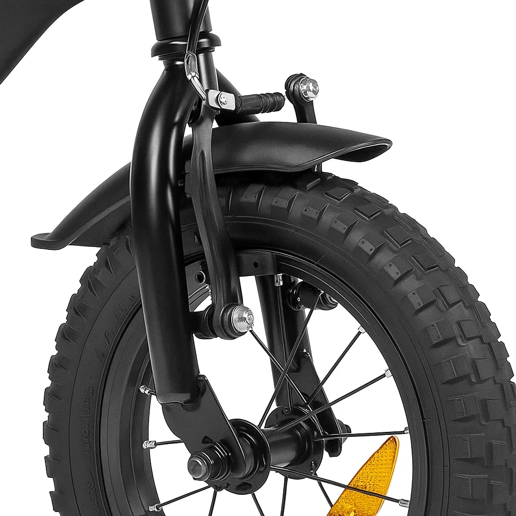 Schwarzes Kinderfahrrad (12 Zoll) für Kinder von 3 bis 5 Jahren - OPzleaXgK8CU