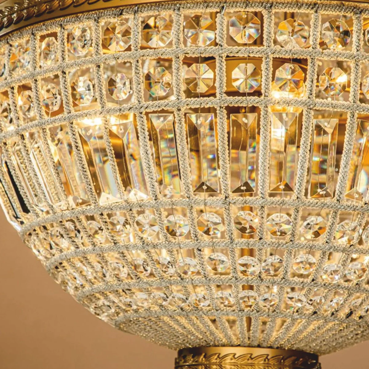 Baroque crystal chandelier gold Ø 50 x H. 110 cm - Baroque lights