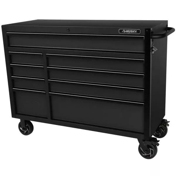 INDUSTRIE 52 IN. W X 21.5 IN. D 9-DRAWER TOOL CHEST ROLLING CABINET IN MATTE BLACK