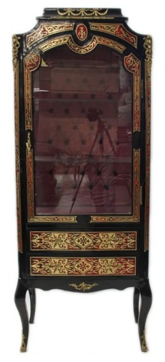 Baroque Boulle display cabinet - Handcrafted from solid wood - Baroque display cabinet