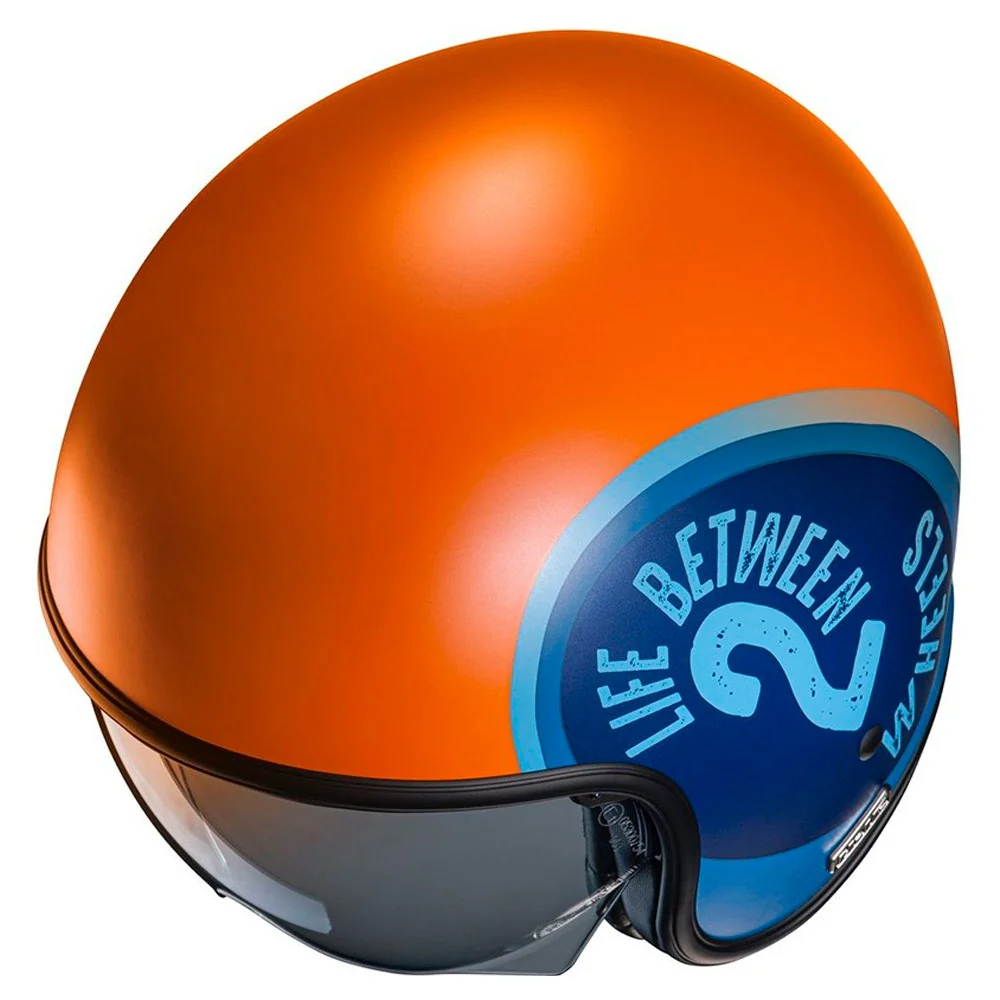 HJC V30 HARVEY JET HELMET BLACK / ORANGE