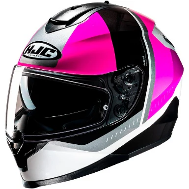 HJC C70N ALIA HELMET - BLACK / WHITE / PINK