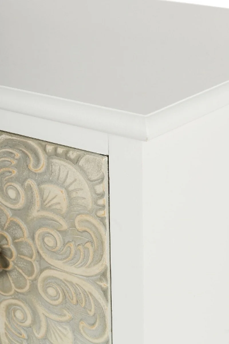 Country house style chest of drawers with 9 drawers white / multicolored 100 x 40 x H. 92 cm - country house style furniture