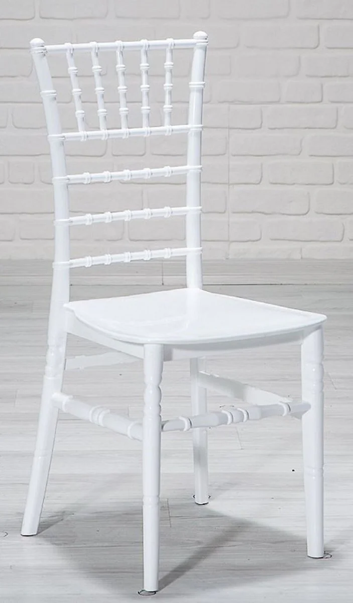 Designer acrylic chair set white 40 x 46 x H. 92.5 cm - Dining room chairs - Acrylic dining room furniture