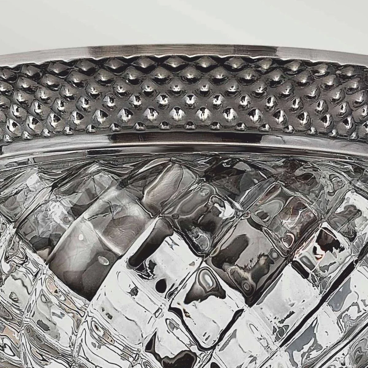 Baroque crystal ceiling light antique silver Ø 40.6 cm