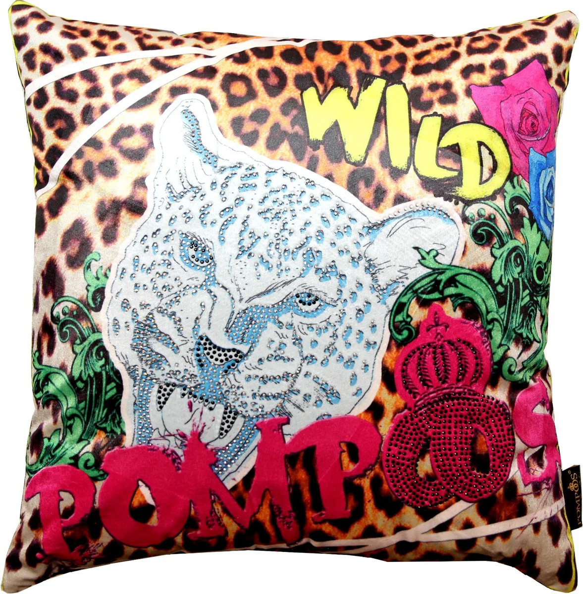 Harald Glööckler designer decorative cushion Pompöös by Leopard - Art Collection -