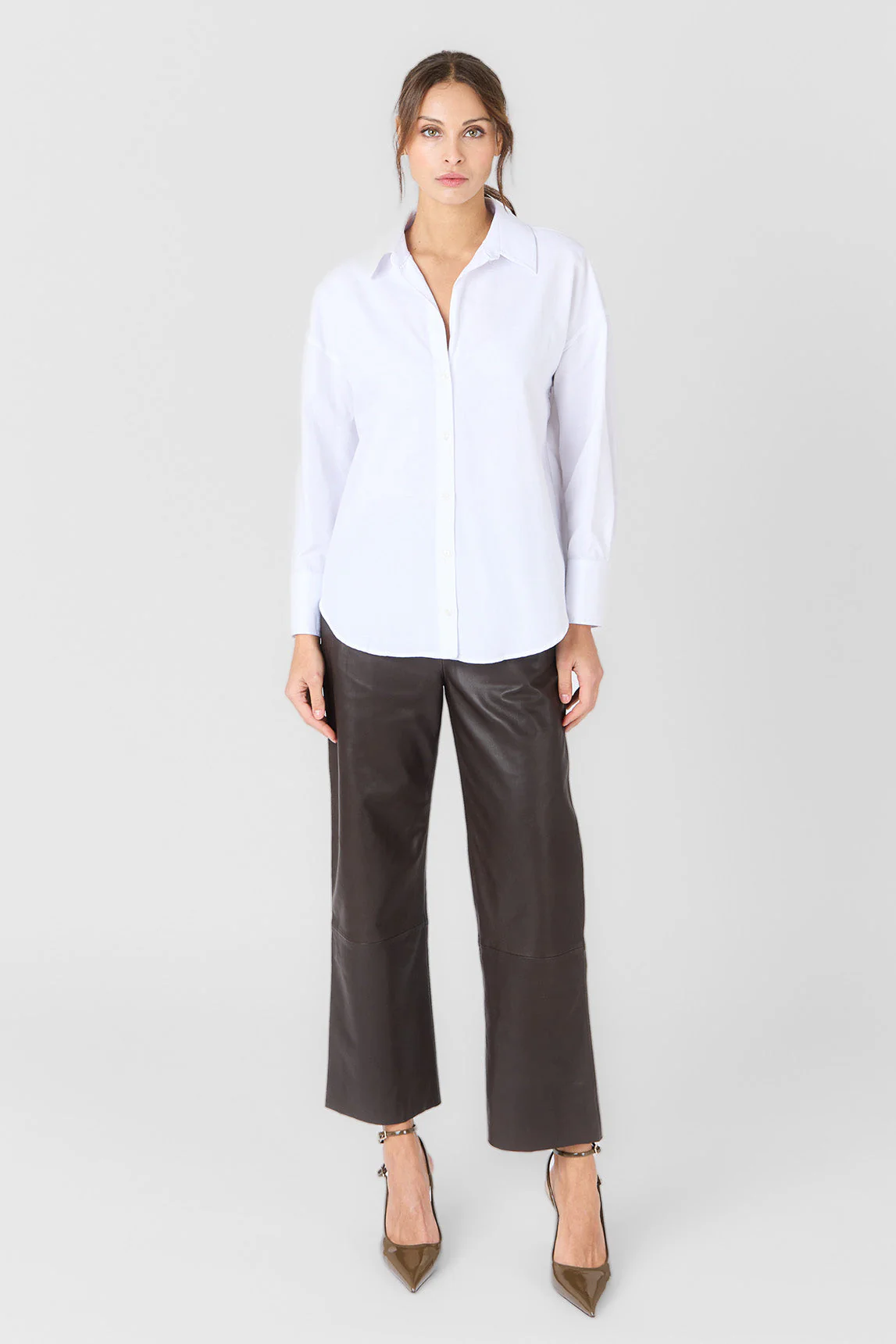 Rivera-Spanien Sarah Serge Pariente Braune Hose