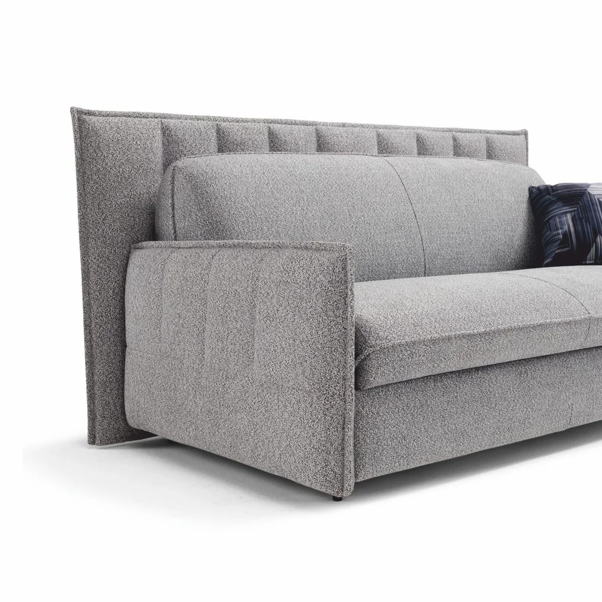 Luxury sofa bed gray 220 cm - fold-out living room sofa