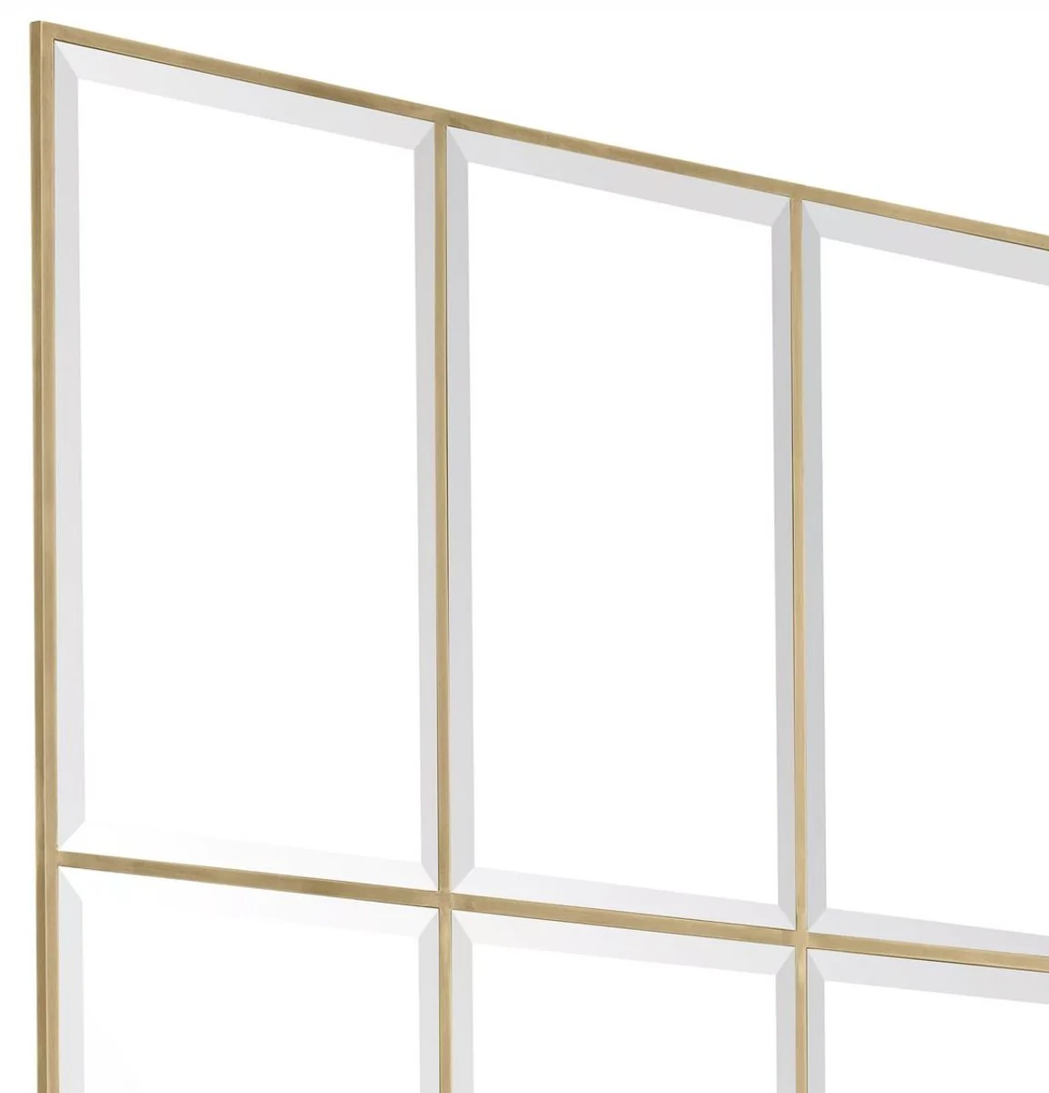 Luxury wall mirror vintage brass 78.5 x H. 215.5 cm - Rectangular living room mirror - Bedroom mirror - Cloakroom mirror - Luxury furniture - Luxury furniture - Luxury furnishings