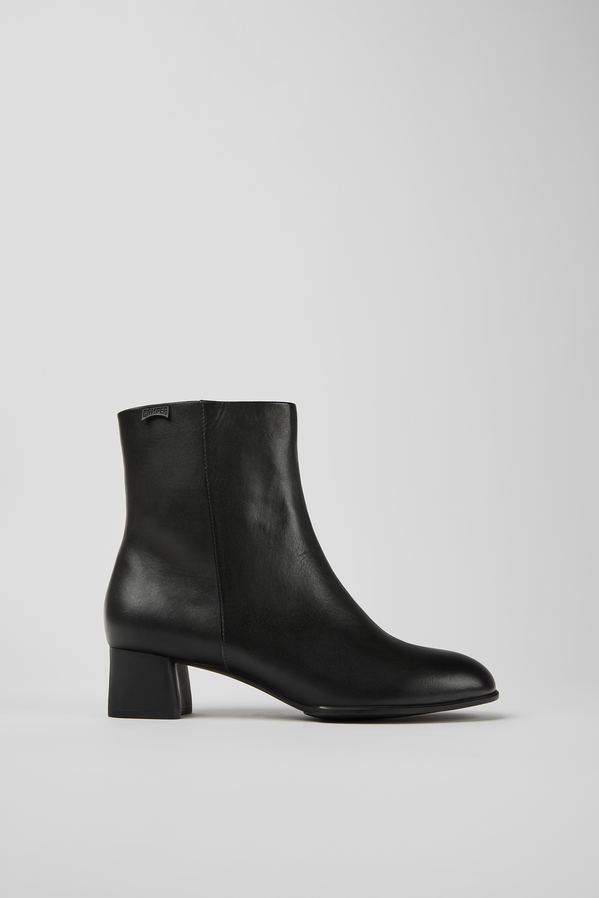 Katie - Schwarze Leder Stiefeletten
