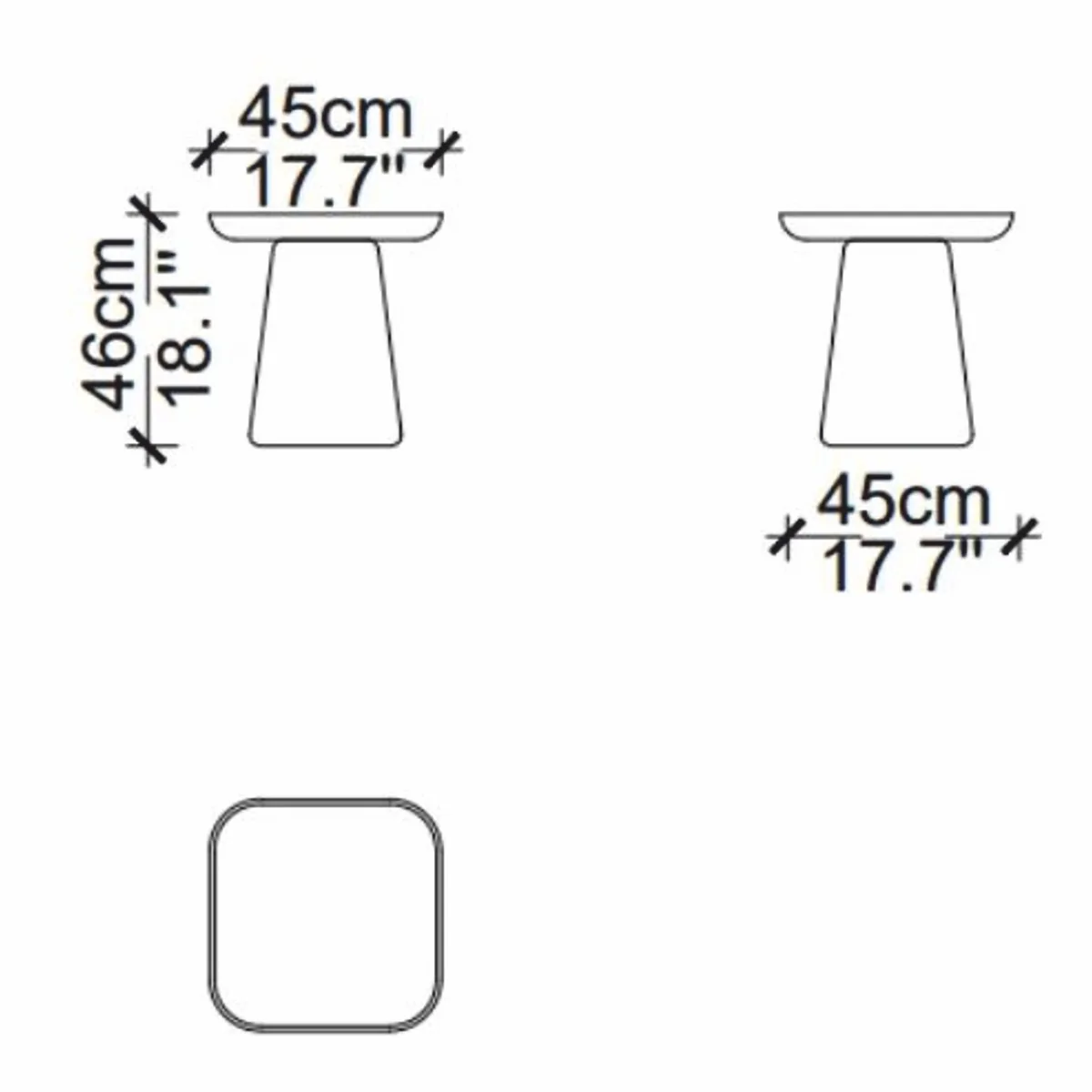 Luxury side table with marble top dark brown / white-brown H. 46 cm