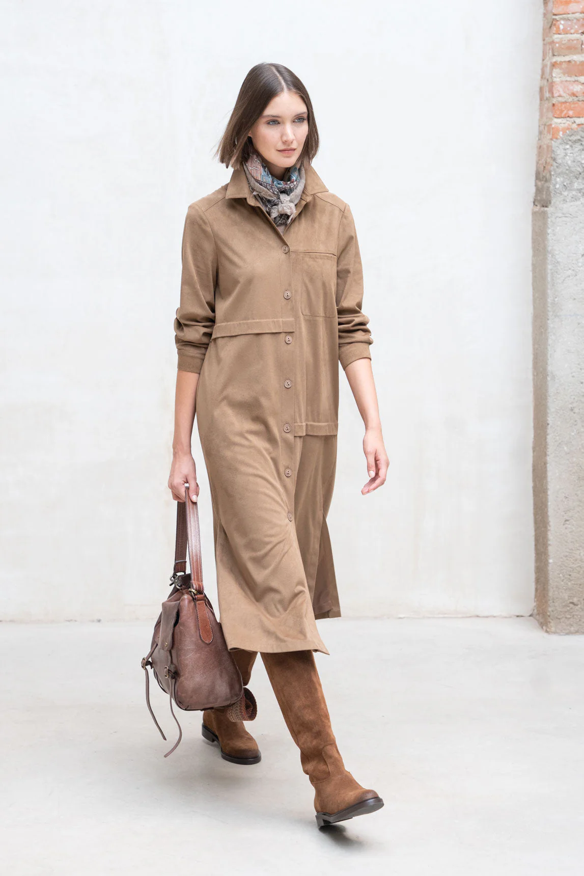 Rivera-Spain Camel Asti Gehrockkleid