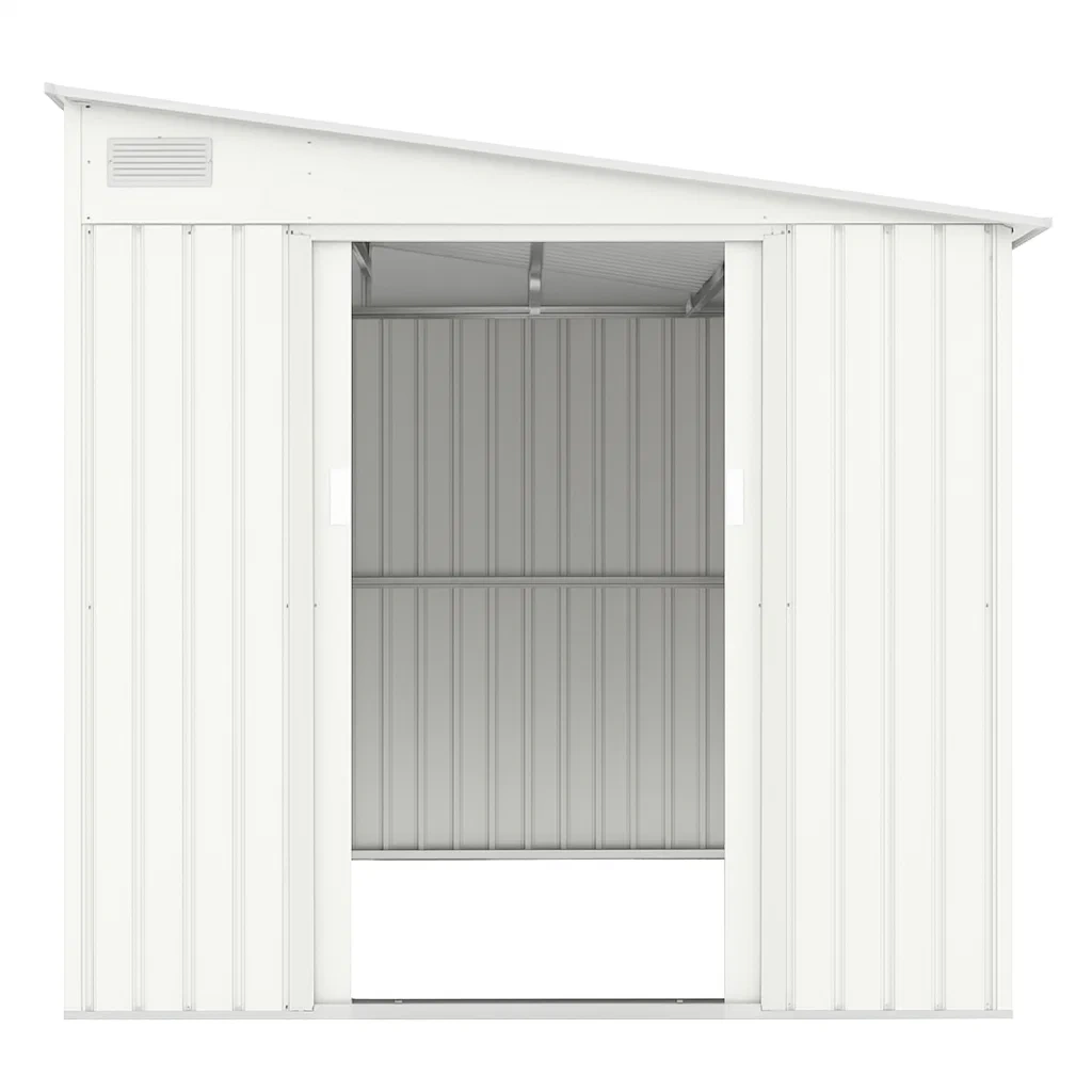Gartenhaus aus weißem, verzinktem Stahl, 2,92 m² - tdZZaLd144Xy