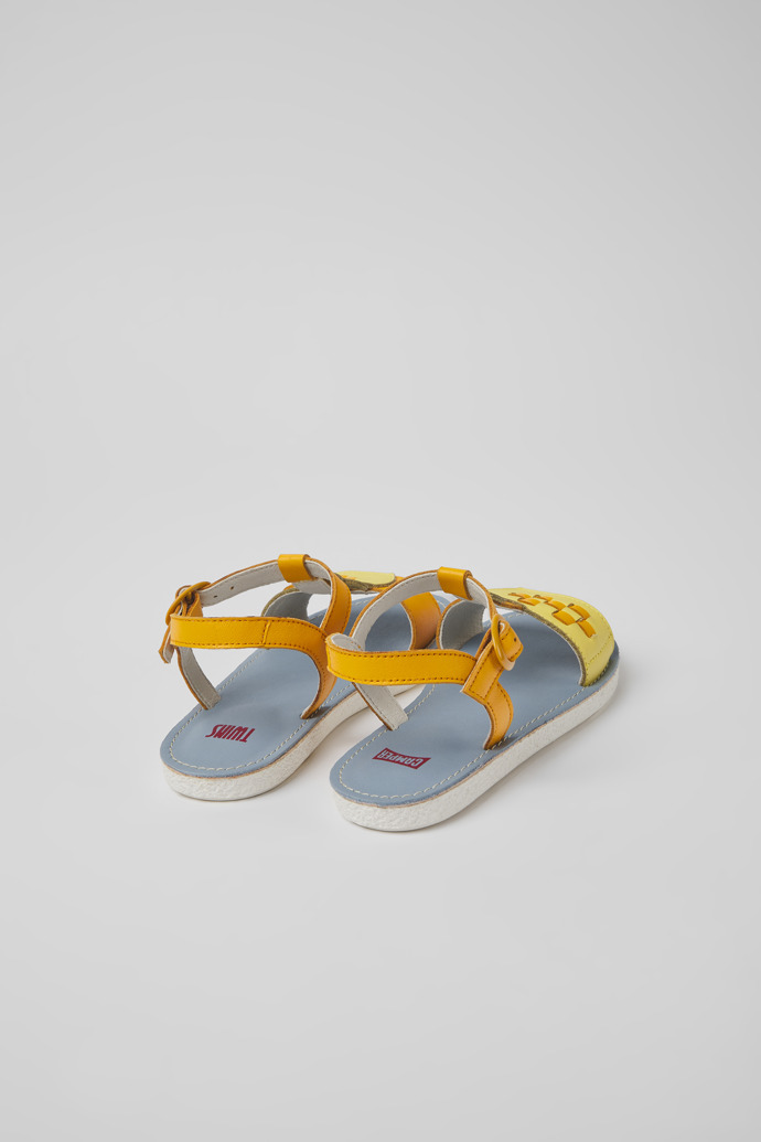 Twins Gelbe und orange Leder Sandalen für Jungen
