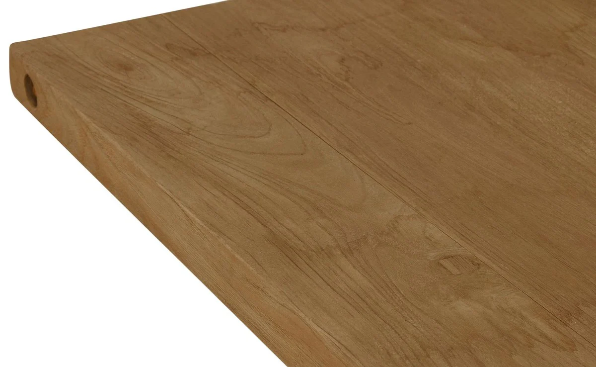 Luxury teak dining table brown / black 110 x 70 x H. 77 cm - Dining room furniture