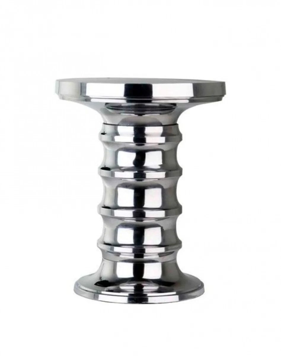 Luxury Art Deco designer aluminum side table 38 x H. 48 cm - Luxury Collection