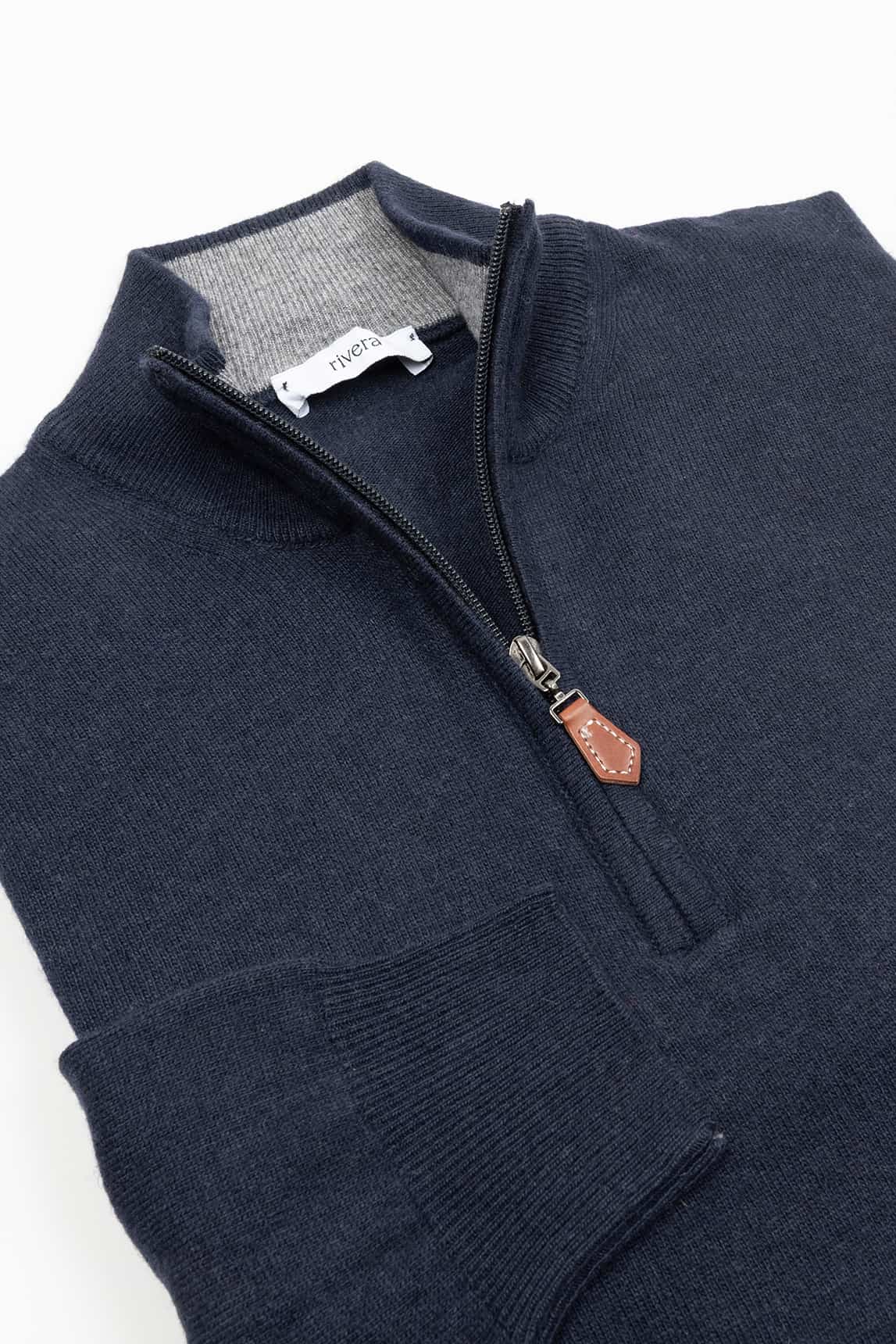 Rivera-Spanien-Trikot Rivera Half Zip Azul Marino