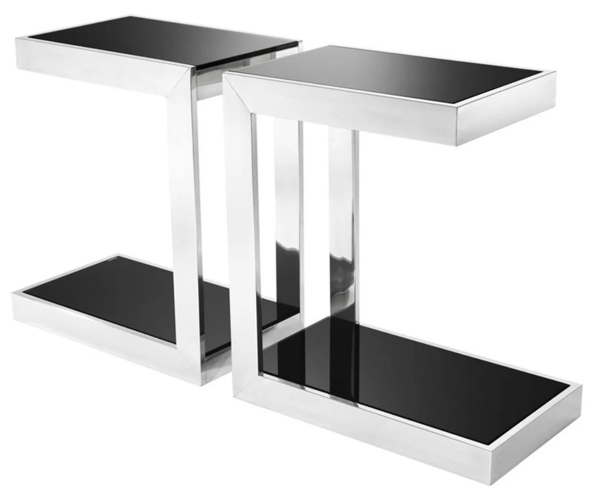 Luxury stainless steel console set of 2 70 x 40 x H. 79 cm - Limited Edition