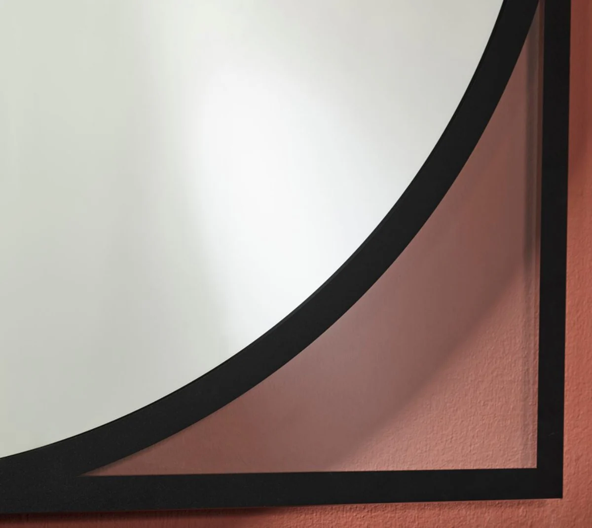 Luxury wall mirror black 90 x H. 90 cm - living room mirror - cloakroom mirror - luxury collection