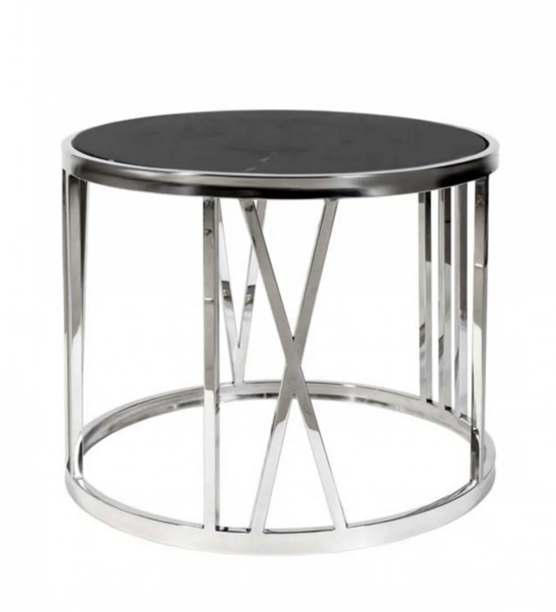 Luxury Art Deco designer side table with black marble top - Luxury Collection