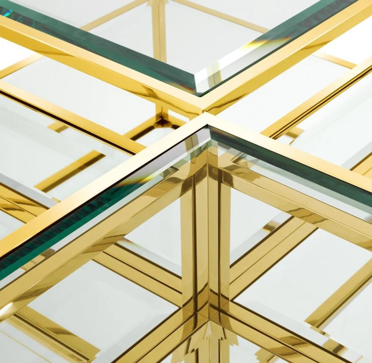 Art Deco Luxury Coffee Table Gold Set of 4 - Living Room Salon Table