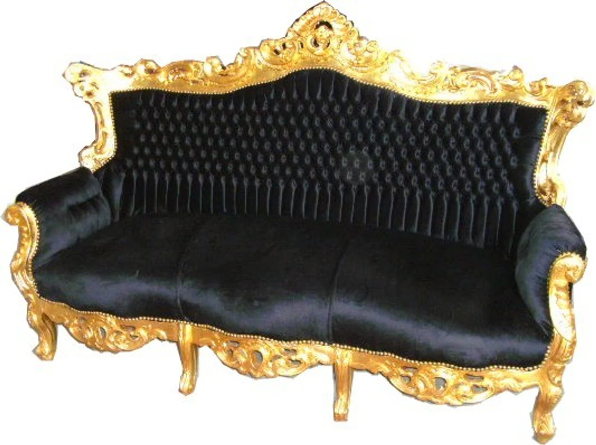 Baroque Sofa Master Black/Gold