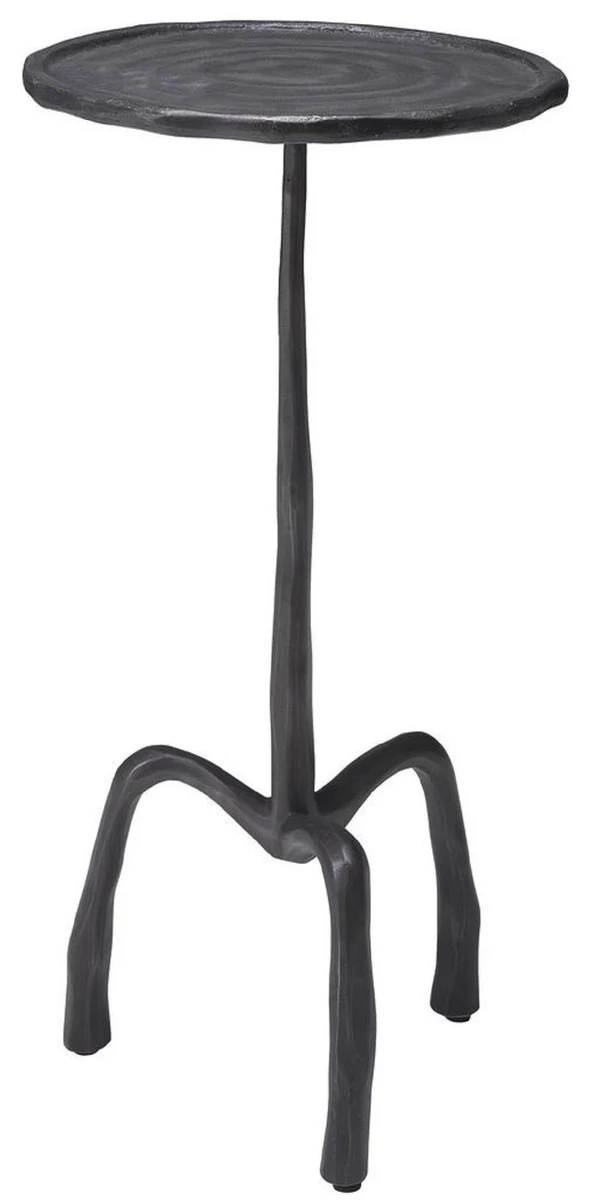 Luxury side table bronze color Ø 27.5 x H. 57.5 cm - Round metal table in wood look - Living room furniture - Luxury furniture