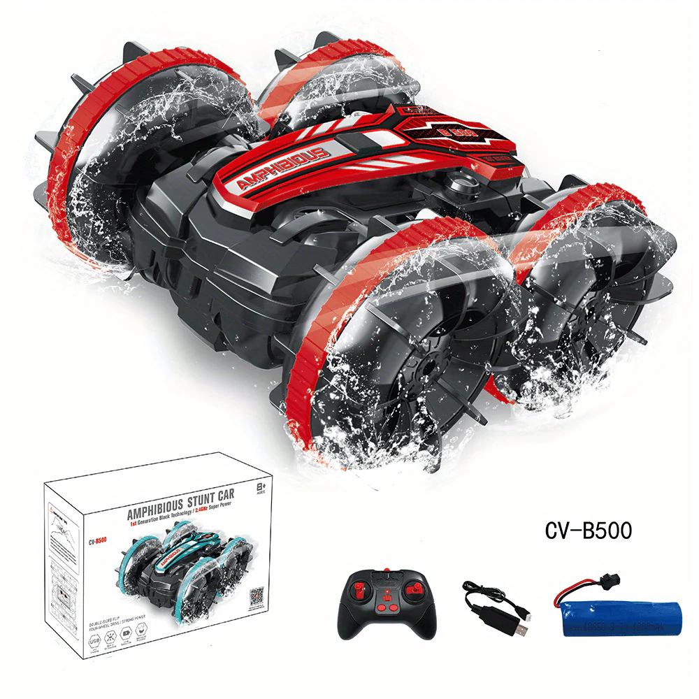 2,4 G Amphibien-Stunt-RC-Fahrzeug: Doppelseitig rollendes elektrisches Spielzeugauto – perfektes Geburtstags- und Weihnachtsgeschenk für Kinder!