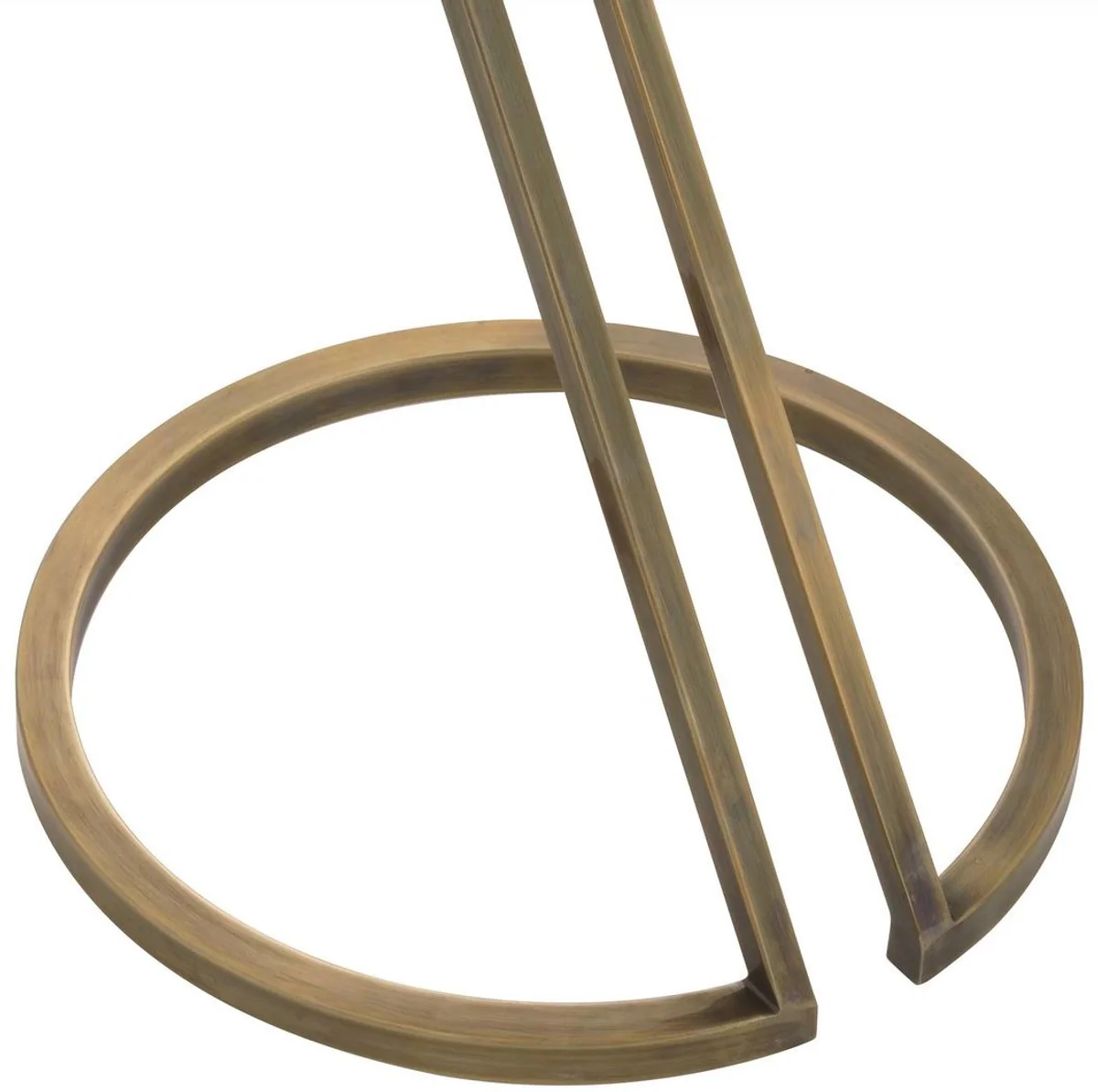 Luxury side table vintage brass / gray Ø 36 x H. 60 cm - stainless steel table with glass top - living room furniture - luxury furniture - luxury furnishings - luxury interior