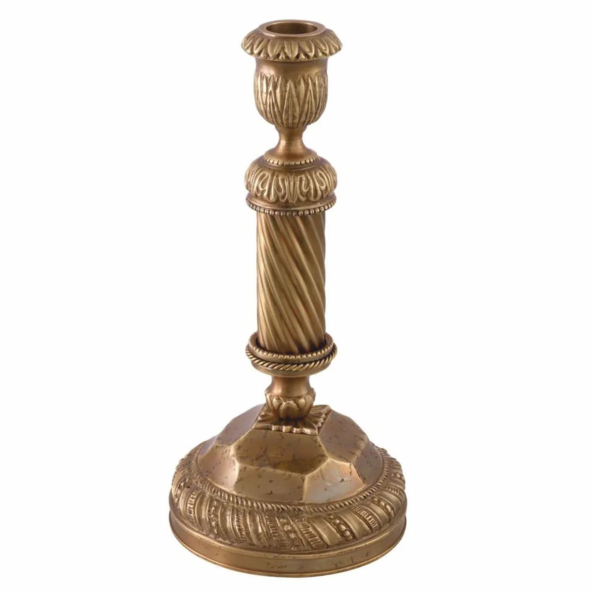 Luxus Barock Kerzenhalter Vintage Messing H. 25 cm - Barock Deko Accessoires