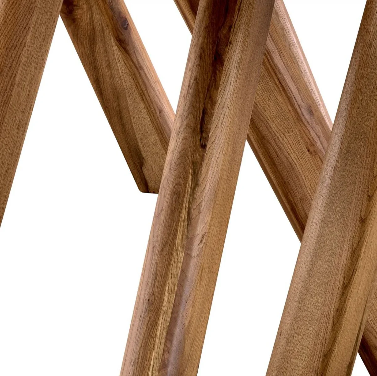 Luxury dining table brown 259 x 109 x H. 76.5 cm - Oval kitchen table with solid oak table top - Dining room furniture - Kitchen furniture - Luxury furniture - Luxury furnishings