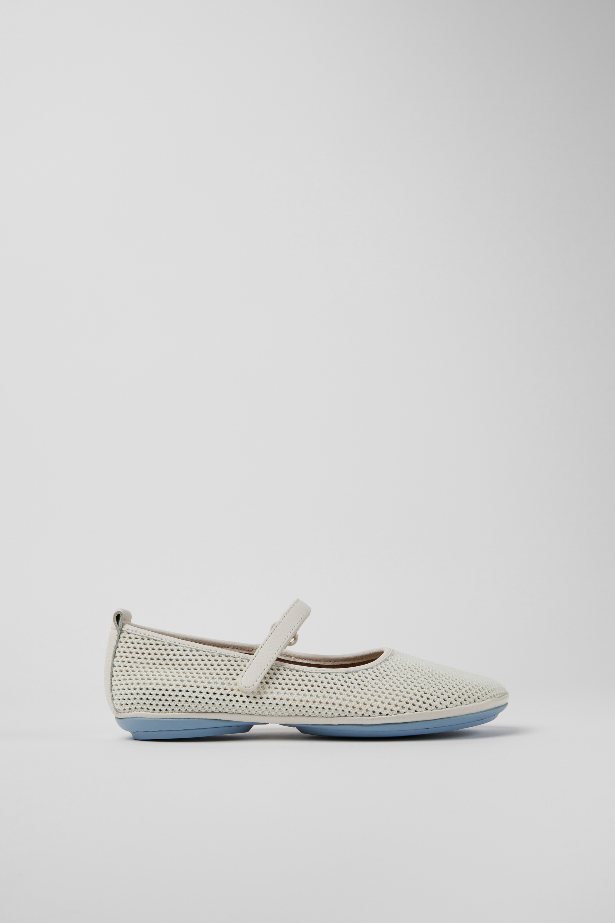 Rechts TENCEL - Weiße TENCEL Lyocell und Lederschuhe für Frauen