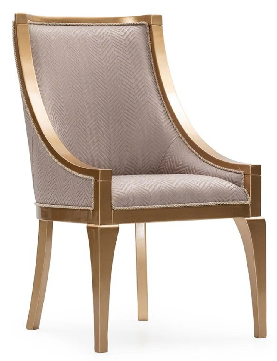 Luxury Baroque Dining Room Chair Set of 8 Gray / Gold - Baroque Style Kitchen Chairs - Magnificent Luxury Dining Room Furniture in Baroque Style - Baroque Dining Room Furniture - Noble & Magnificent