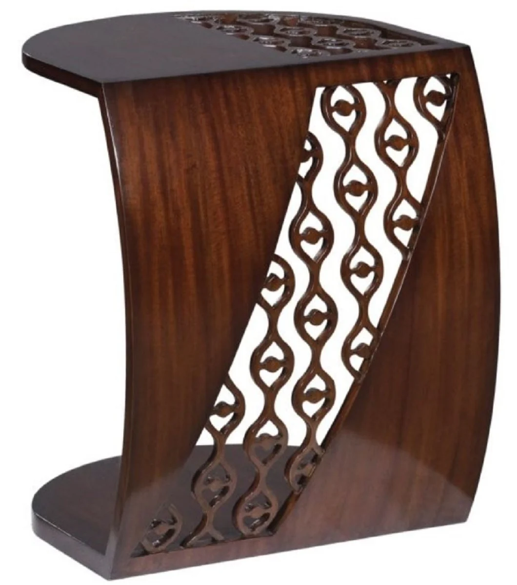Luxury mahogany snack table / side table dark brown 42 x 43 x H. 55 cm - Luxury Furniture