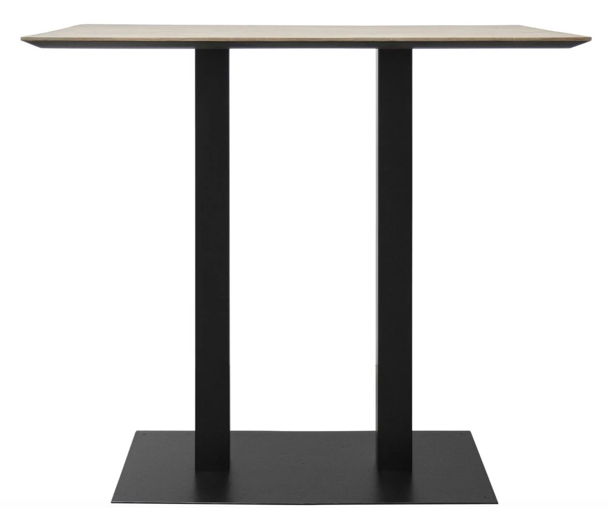 Luxury bar table natural color / black 110 x 70 x H. 101 cm - Gastronomy & Bar Furniture