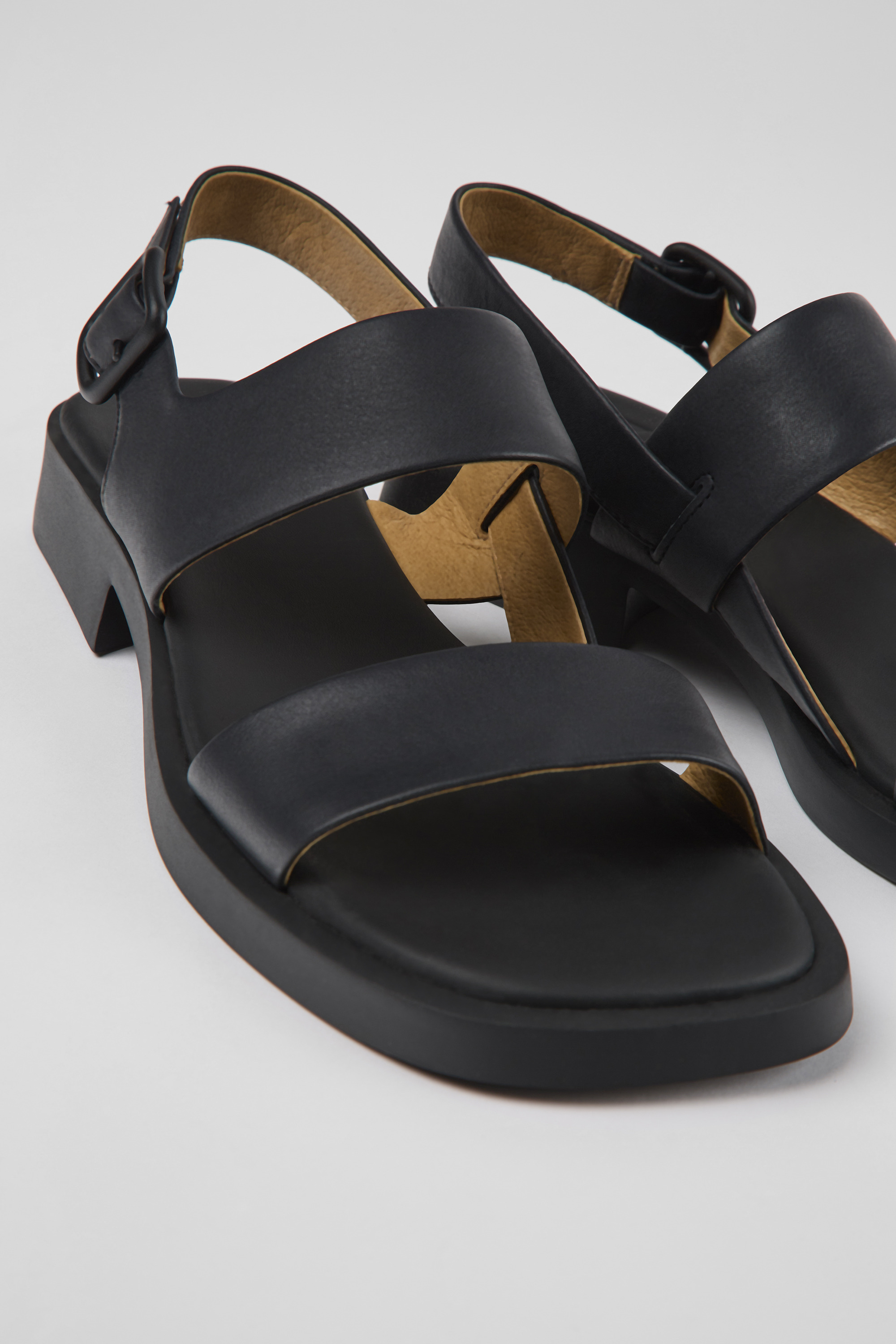 Dana - Schwarze Leder Sandalen für Damen