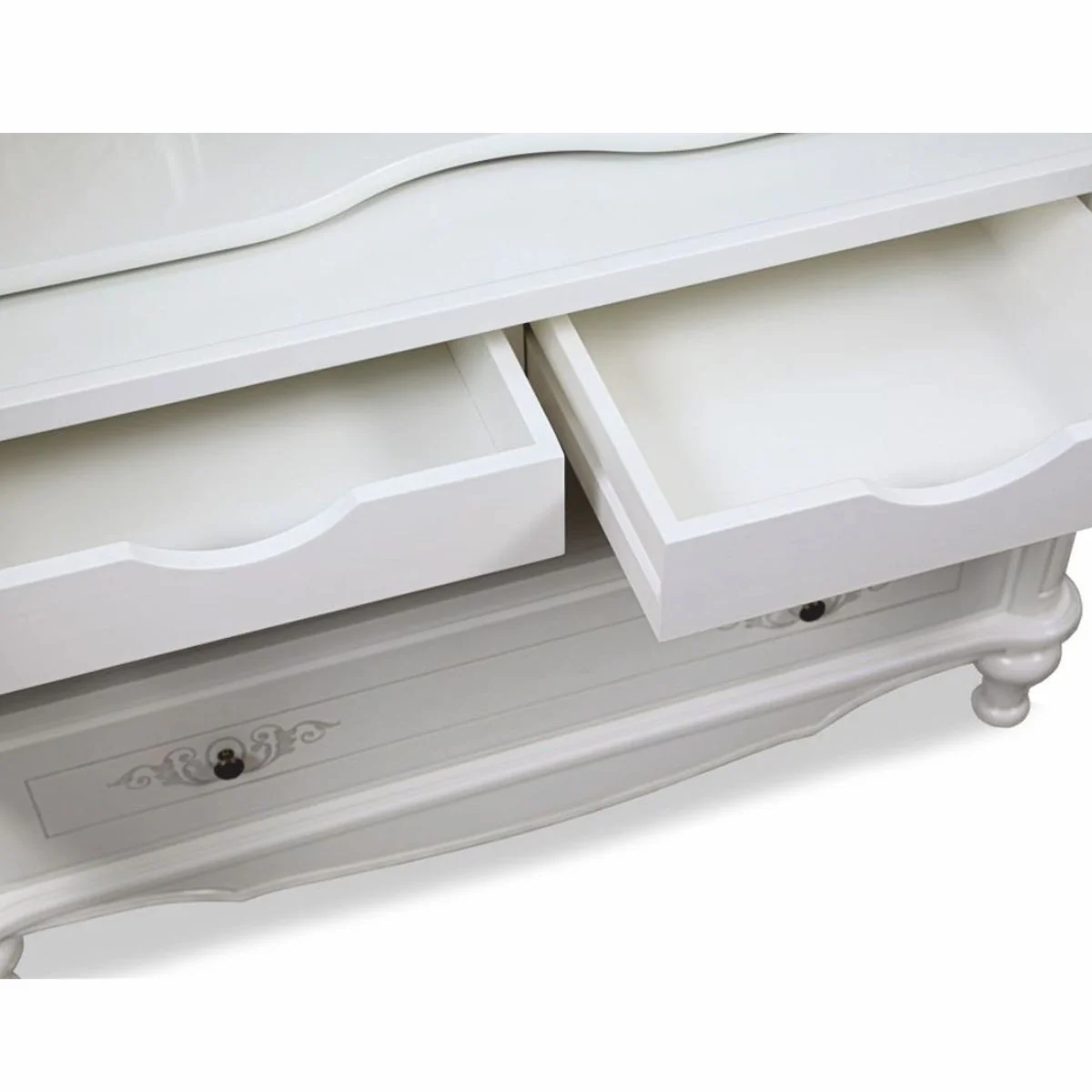 Luxury baroque bar cabinet white H. 160 cm - baroque style bar furniture