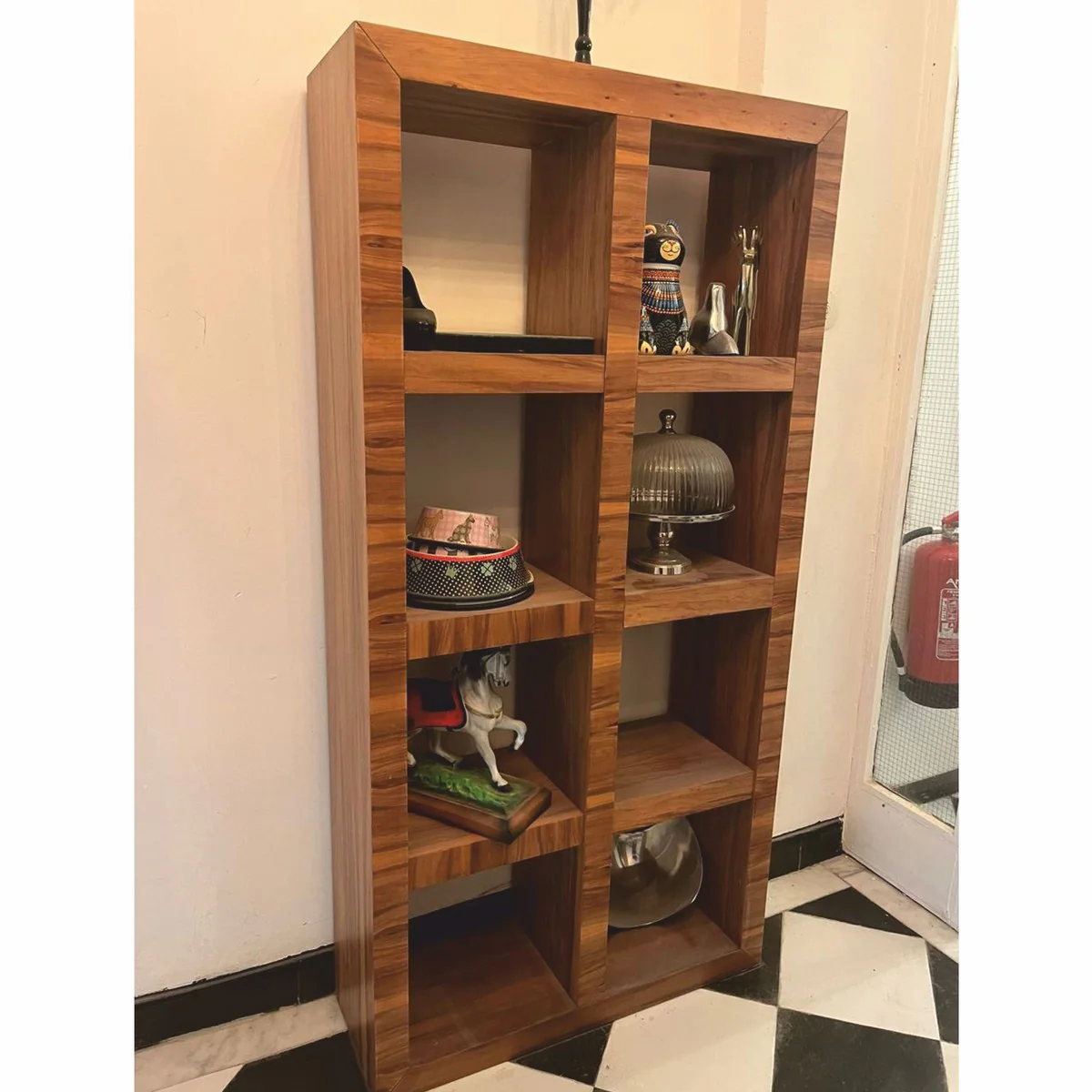 Luxus Massivholz Regalschrank Braun H. 170 cm - Ausstellungsstück