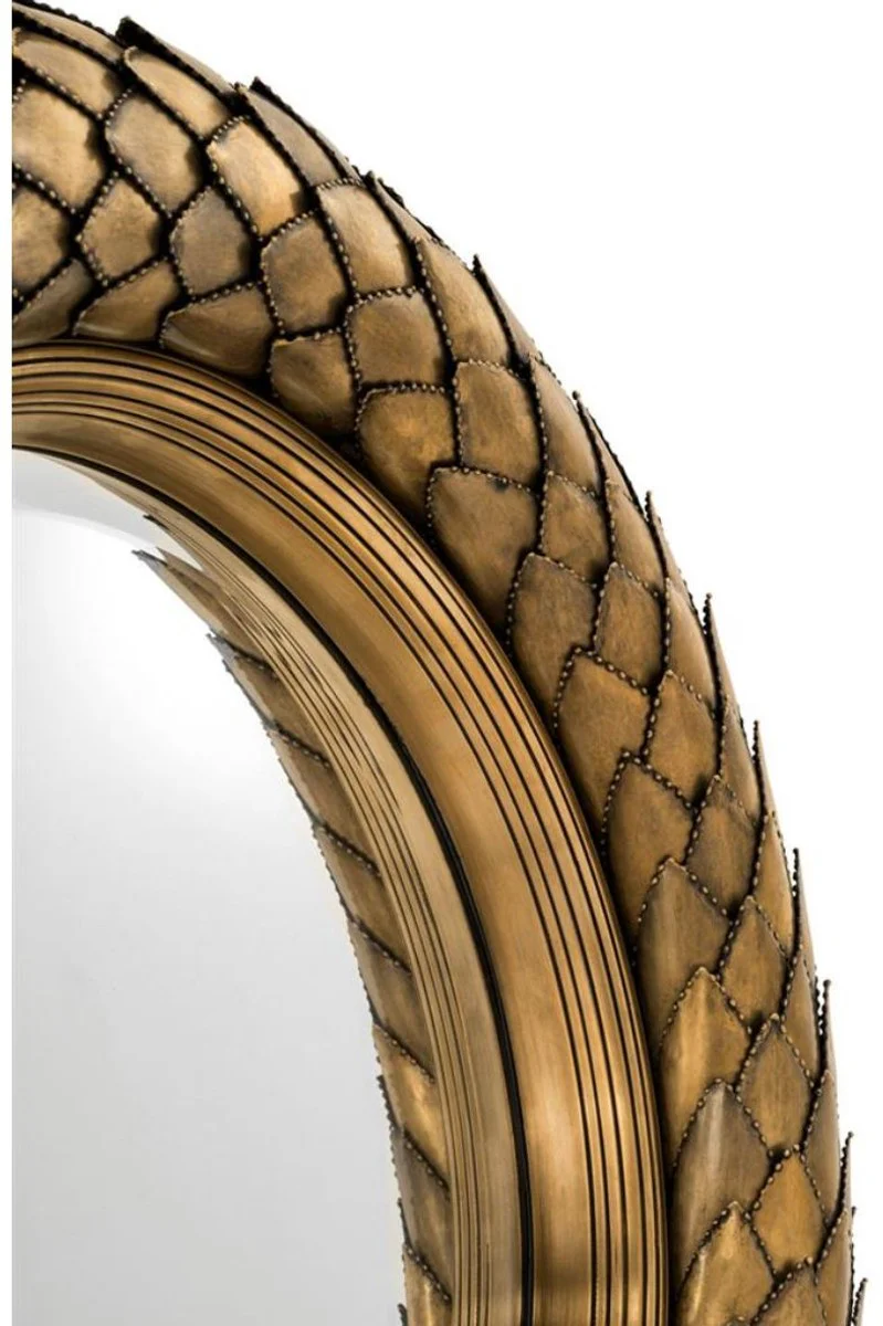 Luxury wall mirror vintage brass diameter 60 cm - living room mirror