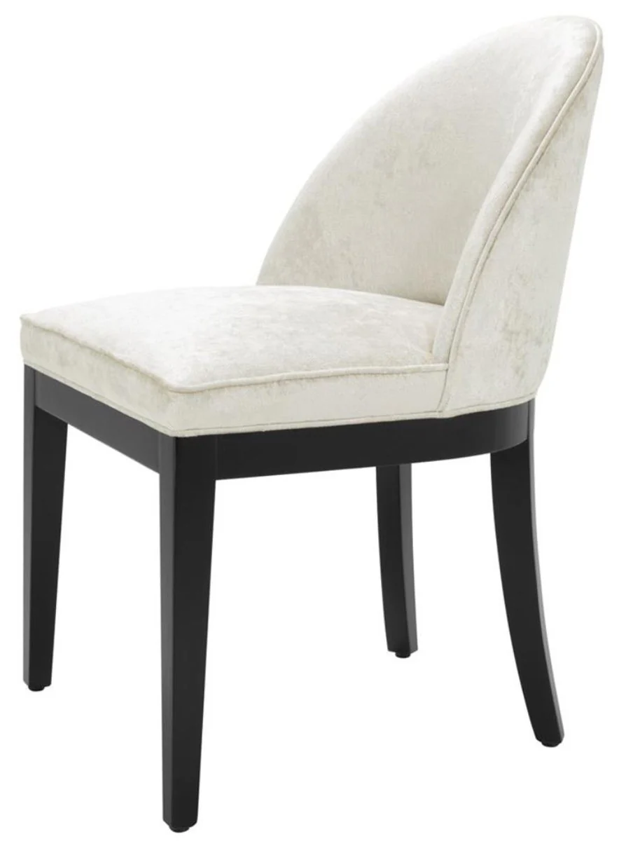 Luxury dining room chair antique white / black 55 x 61 x H. 84 cm - Luxury Furniture