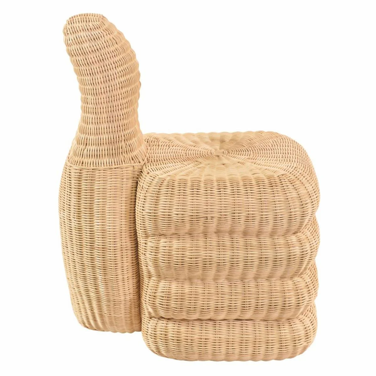 Luxury rattan stool natural color H. 77 cm - living room & hotel furniture