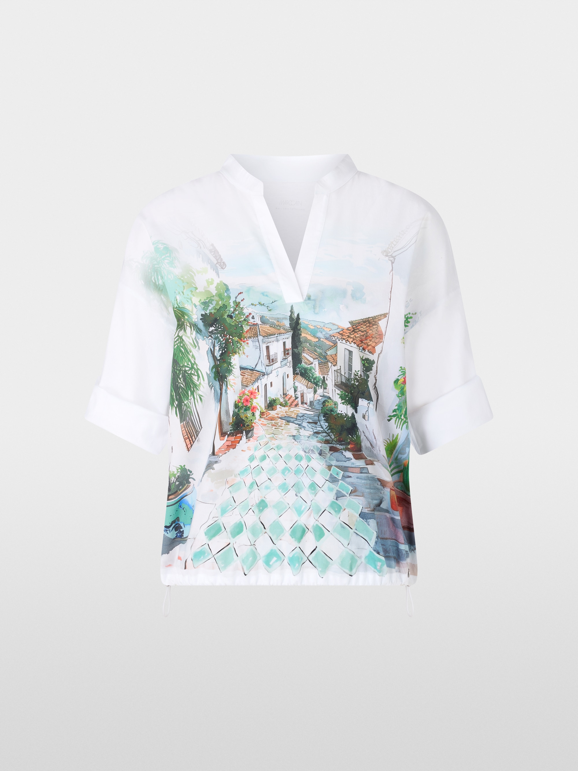 Marc Cain blouse made from 100% cotton with a print