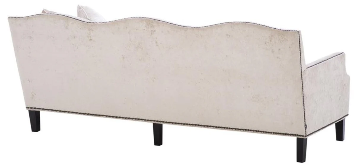 Luxury living room sofa cream / black 220 x 98 x H. 90 cm - Limited Edition