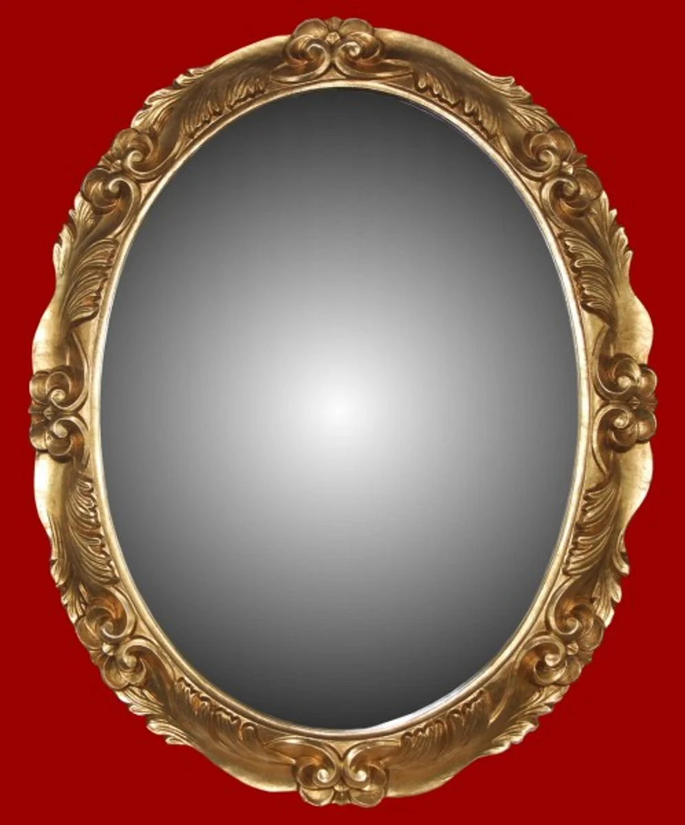 Baroque wall mirror from Italy Gold Oval W 101 cm, H 81 cm - noble & magnificent
