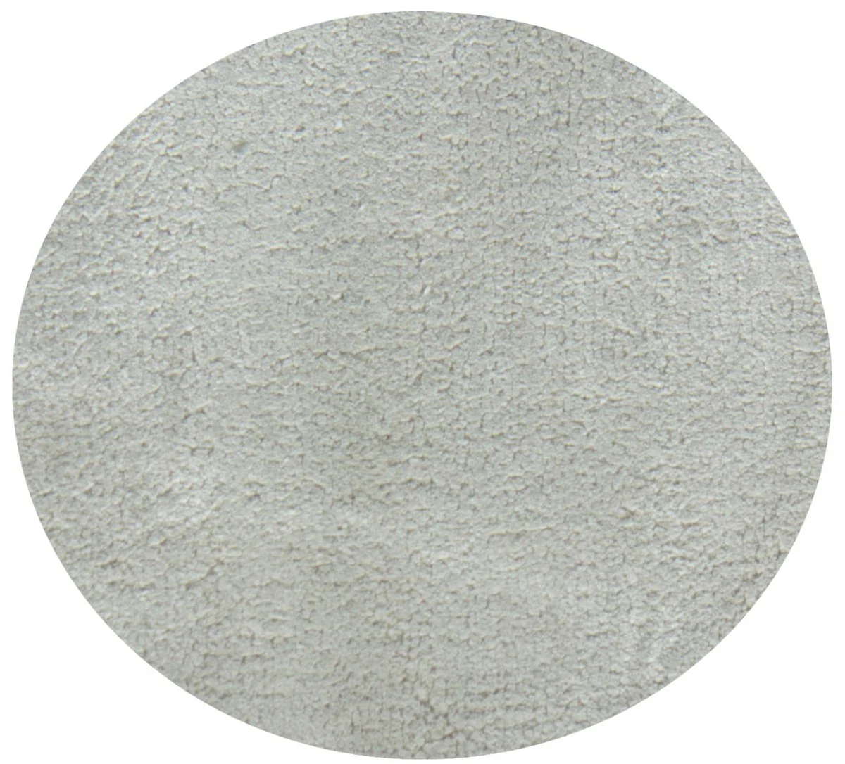 Luxus Wohnzimmer Teppich Silber-Beige Ø 280 cm - Runder Viskose Teppich - Luxus Qualität - Wohnzimmer Deko Accessoires