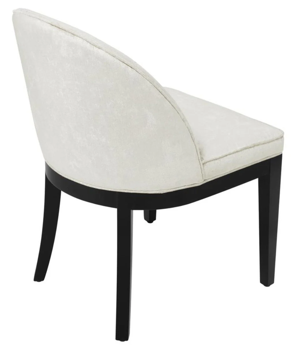 Luxury dining room chair antique white / black 55 x 61 x H. 84 cm - Luxury Furniture