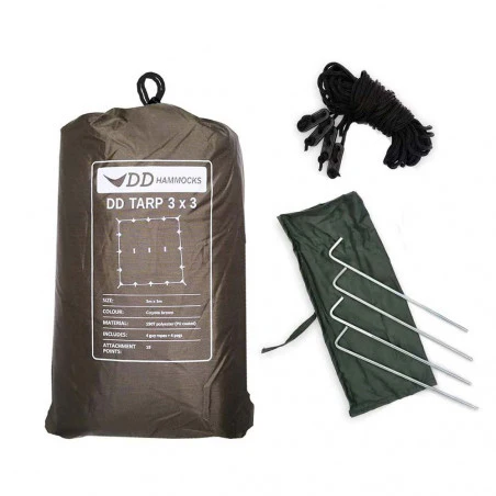 Camping floor - RAFFIA CANVAS 3.6 X 5.4 m - blue