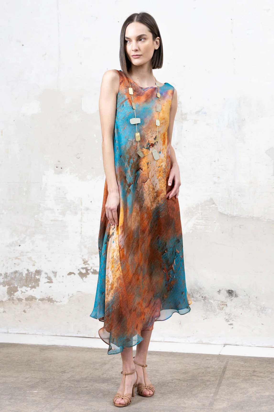 Rivera-Spain Blaues Hyères-Kleid