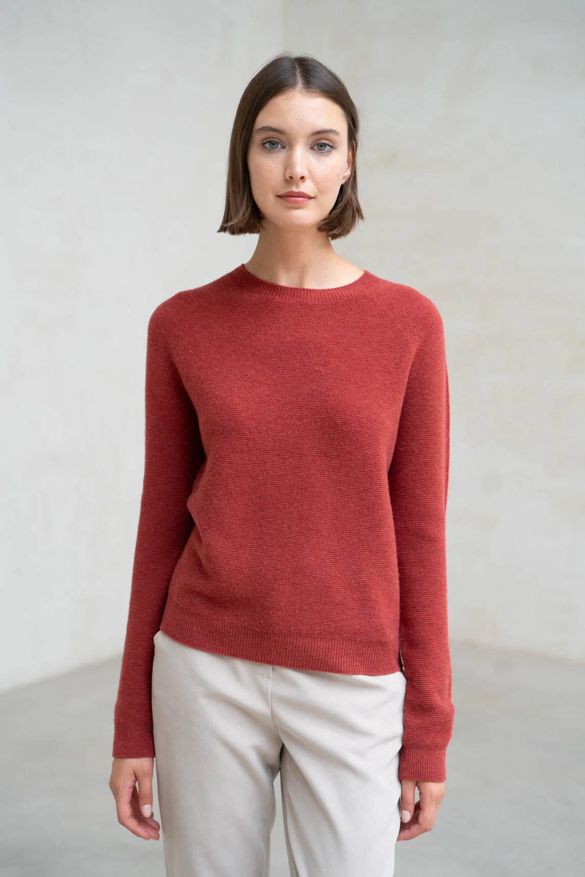 Rivera-Spanien Jersey Módena Kirschkaschmirwolle