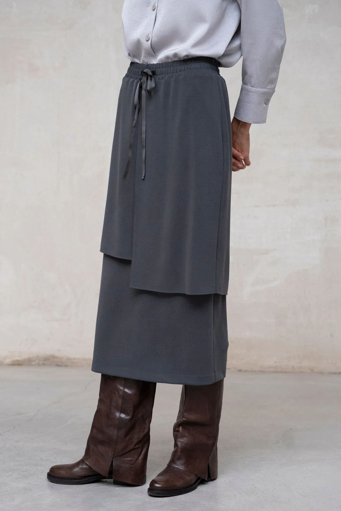 Rivera-Spanien Falda Chiavari gris marengo